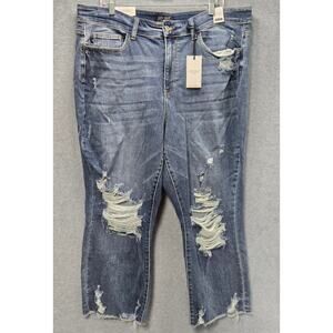 NEW Judy Blue Straight Fit Distressed Jeans Size 20W